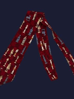 UNICEF Burgundy Chess Piece Tie from the United Nations Children’s Fund.